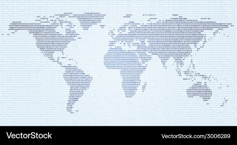 Binary World Map vector image
