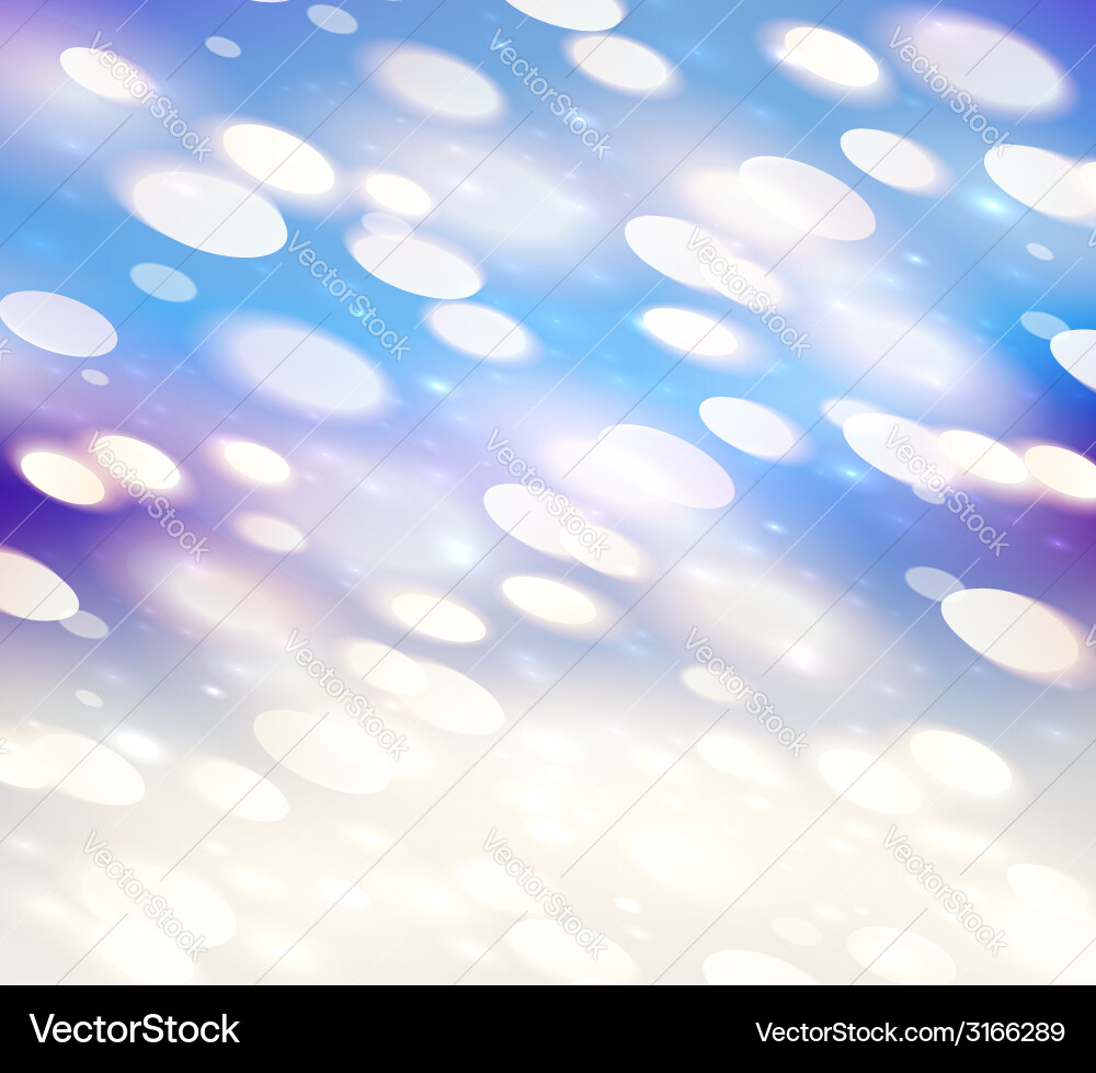 Blue bokeh light motion effect abstract background vector image