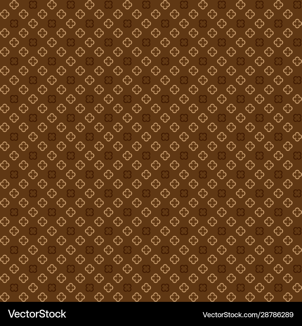 Brown quatrefoil outline decorative pattern Brown quatrefoil outline decorative pattern vector image