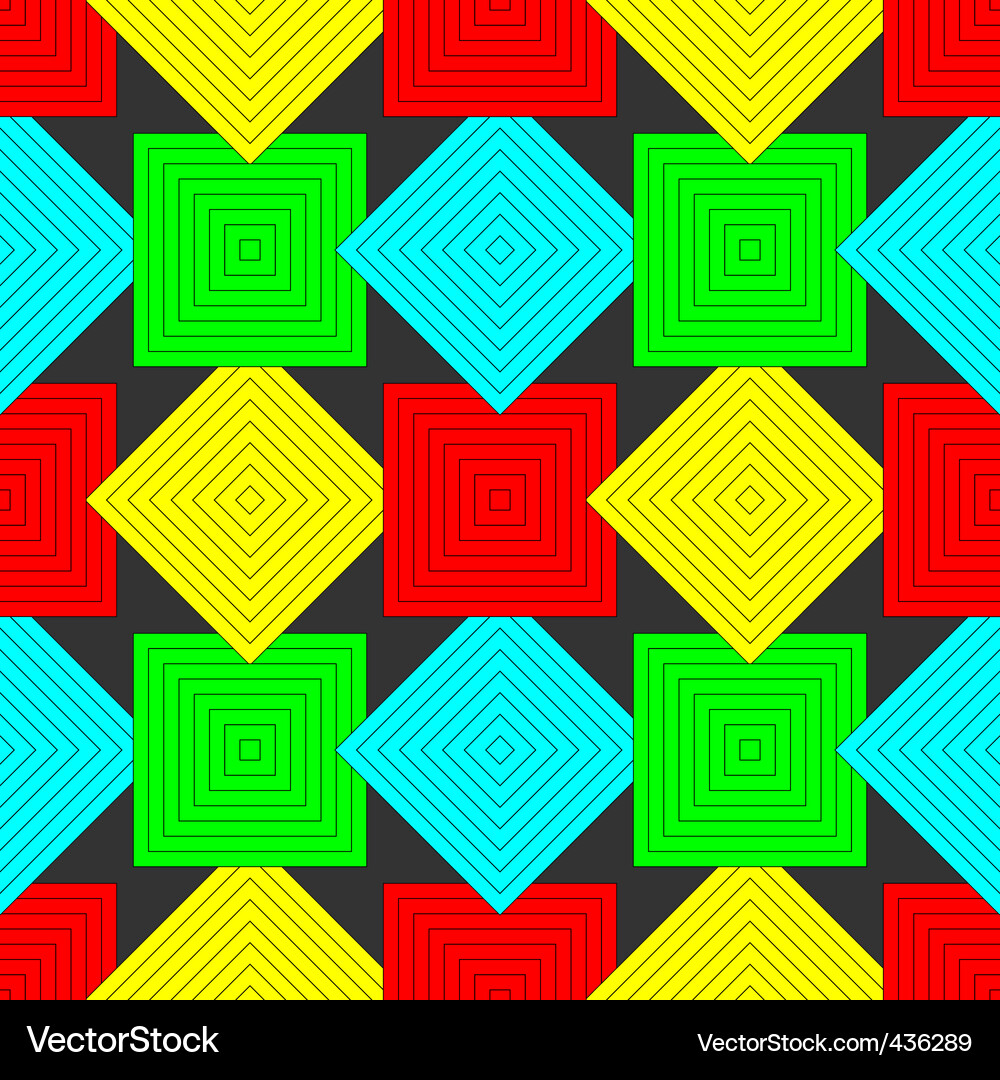 Kaleidoscopic Square Pattern Vector Image