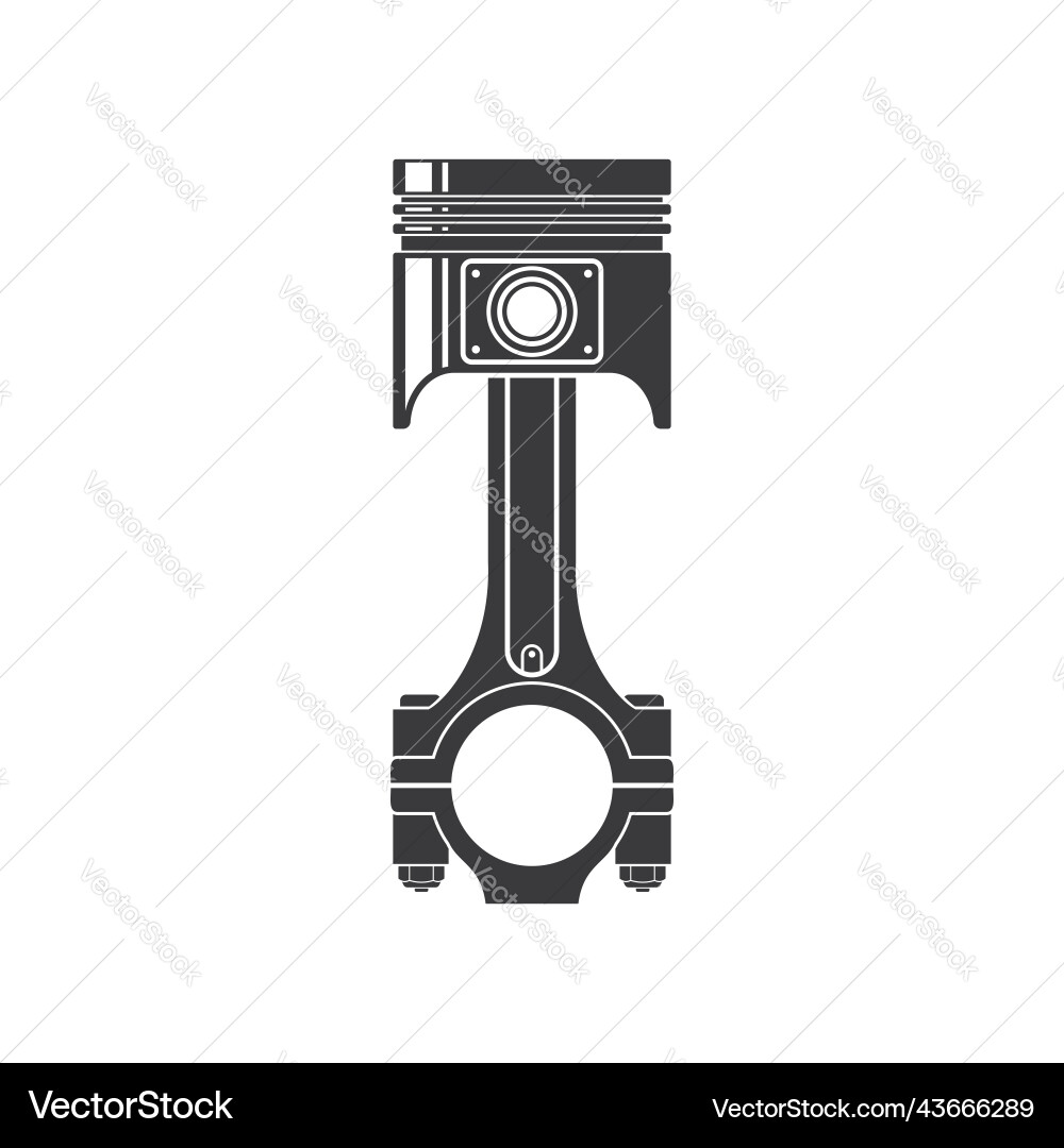 Piston vehicle spare part isolated pump cylinder Piston vehicle spare part isolated pump cylinder vector image
