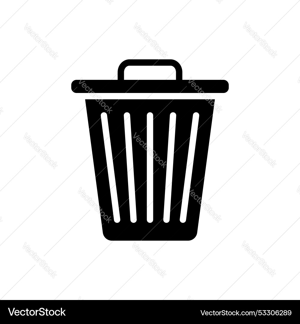 Trash icon set delete button garbage rubbish Vector Image