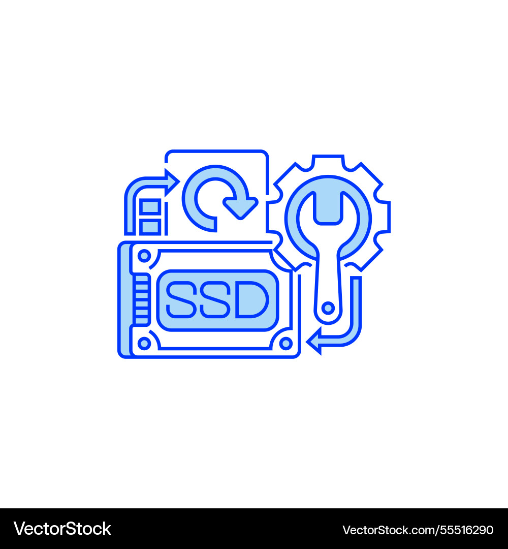 Partition recovery line icon linear style sign Partition recovery line icon linear style sign vector image