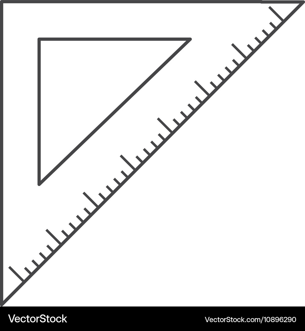 Ruler object and school tool design Vector Image