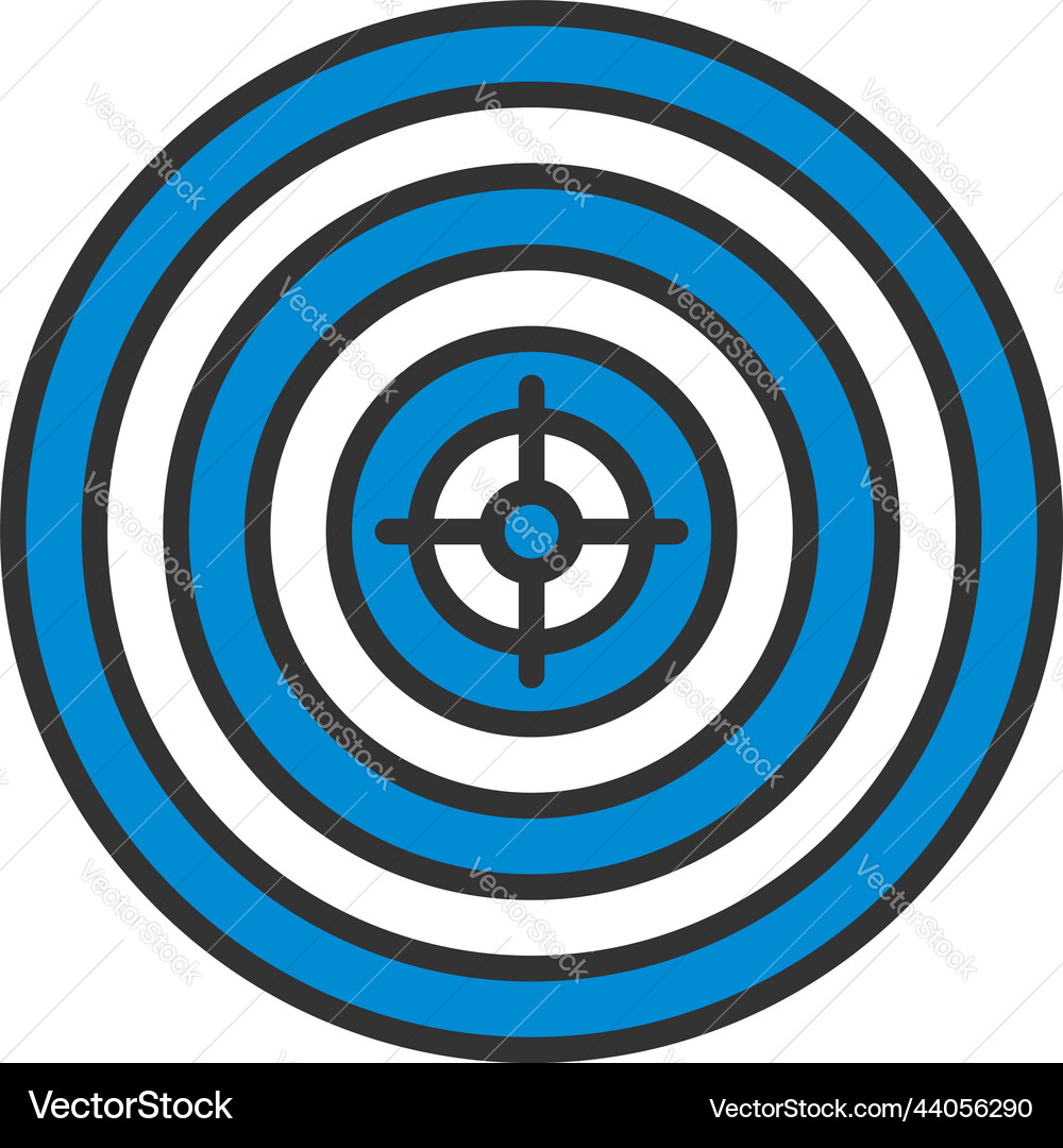 Target with dart in center icon vector image