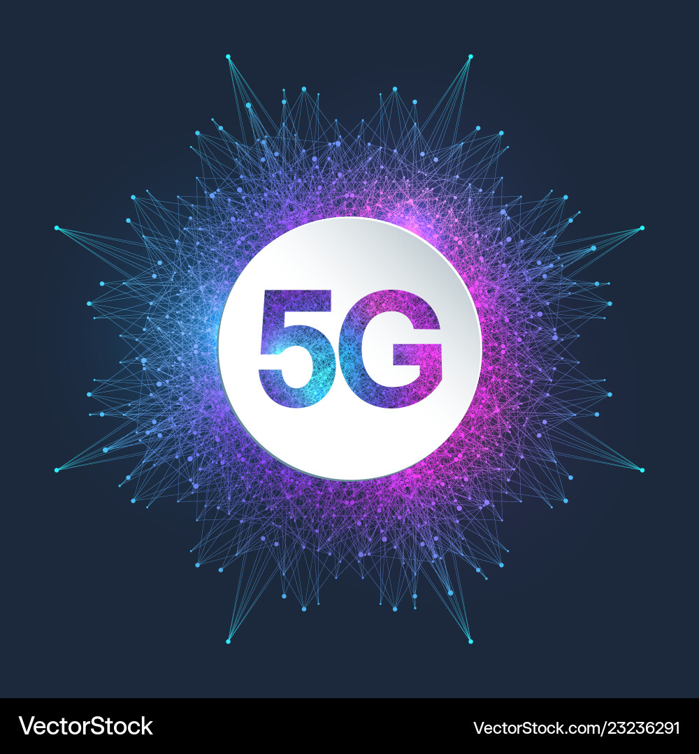 5g network wireless system and internet connection 5g network wireless system and internet connection vector image