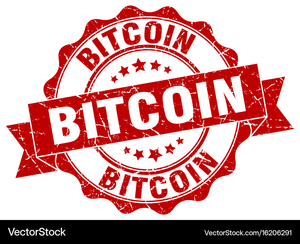 Bitcoin stamp sign seal – Royalty-Free Vector | VectorStock