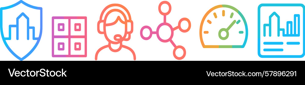 Digital security icons representing diverse Vector Image