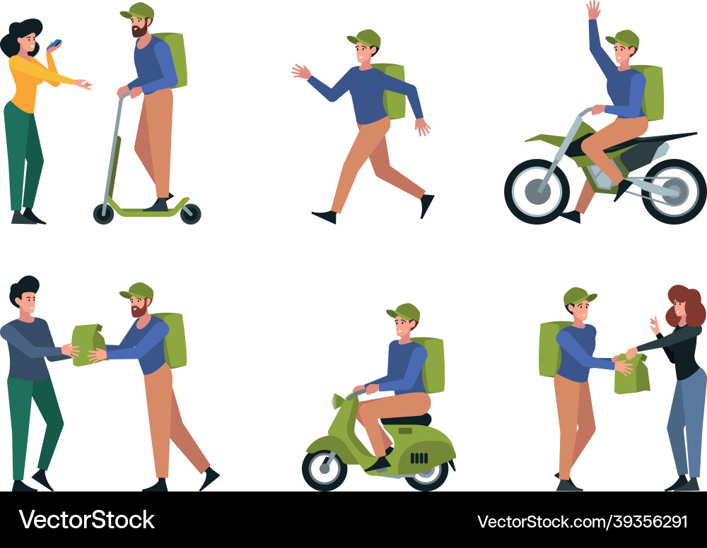 Food delivery logistic service for urban vector image