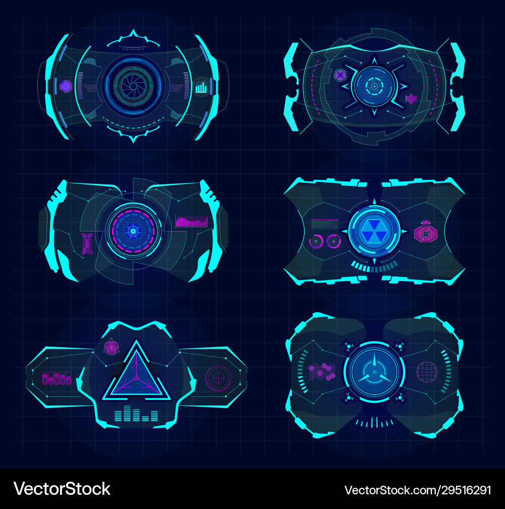 Futuristic HUD Display Interface Vector Image
