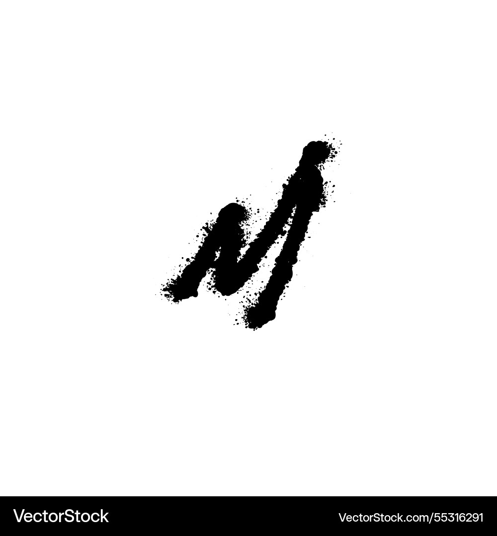 Graffiti letter m modern logo concept rough Graffiti letter m modern logo concept rough vector image