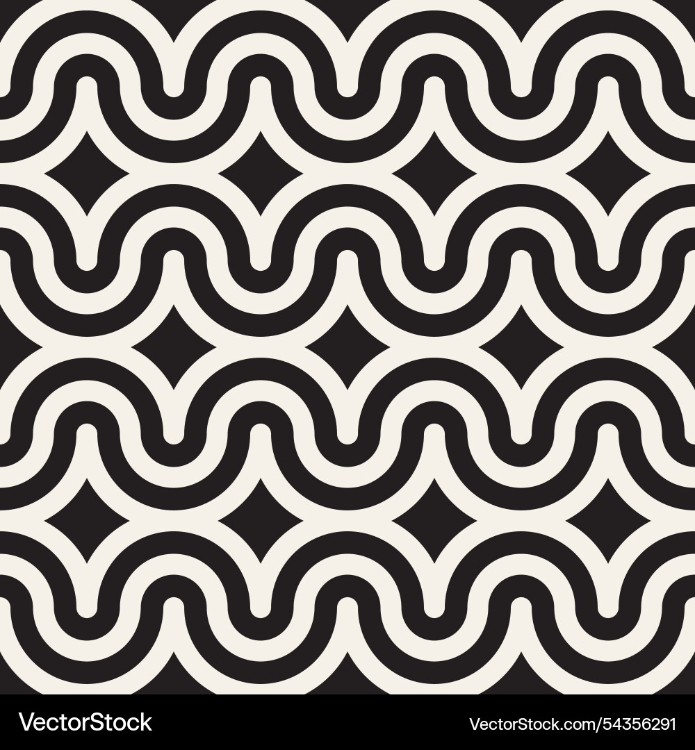 Seamless pattern repeating geometric elements vector image