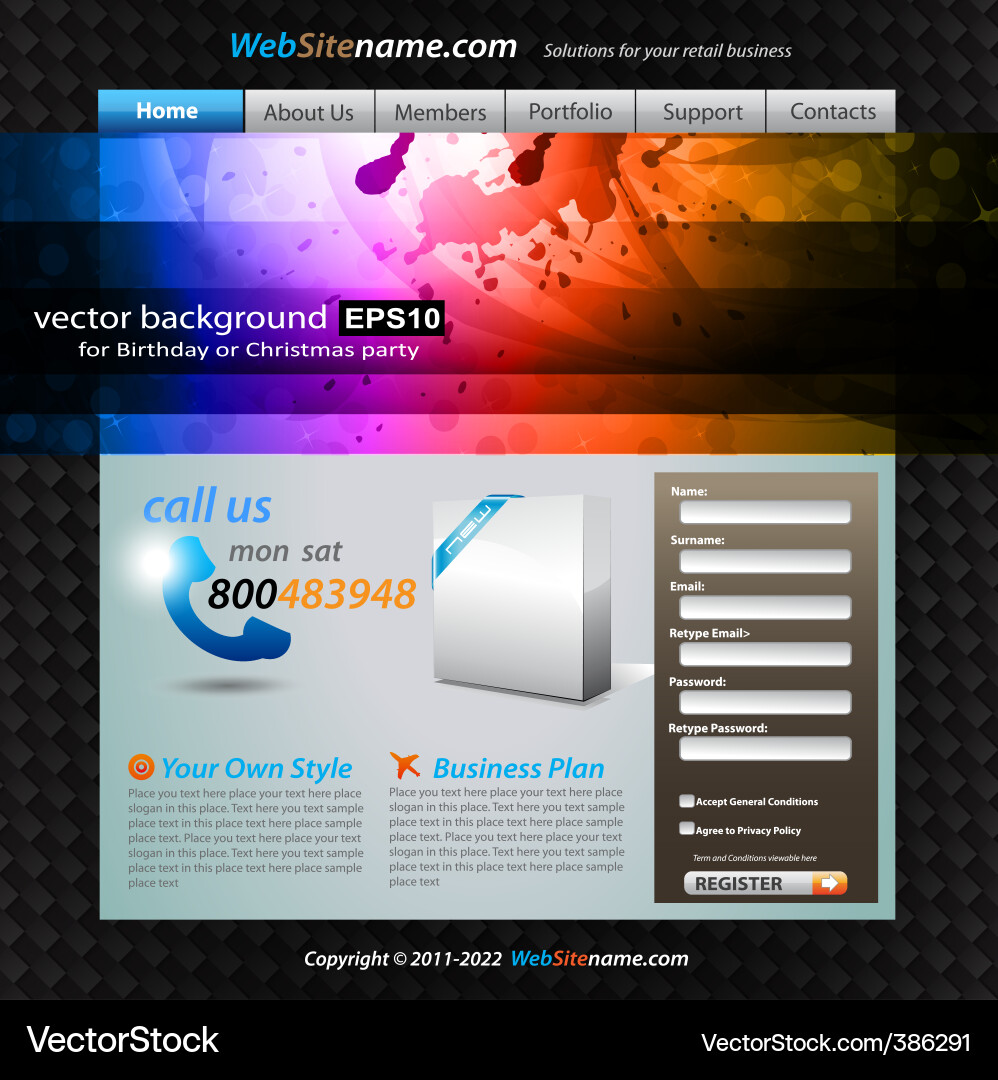 Stylish web developing vector image