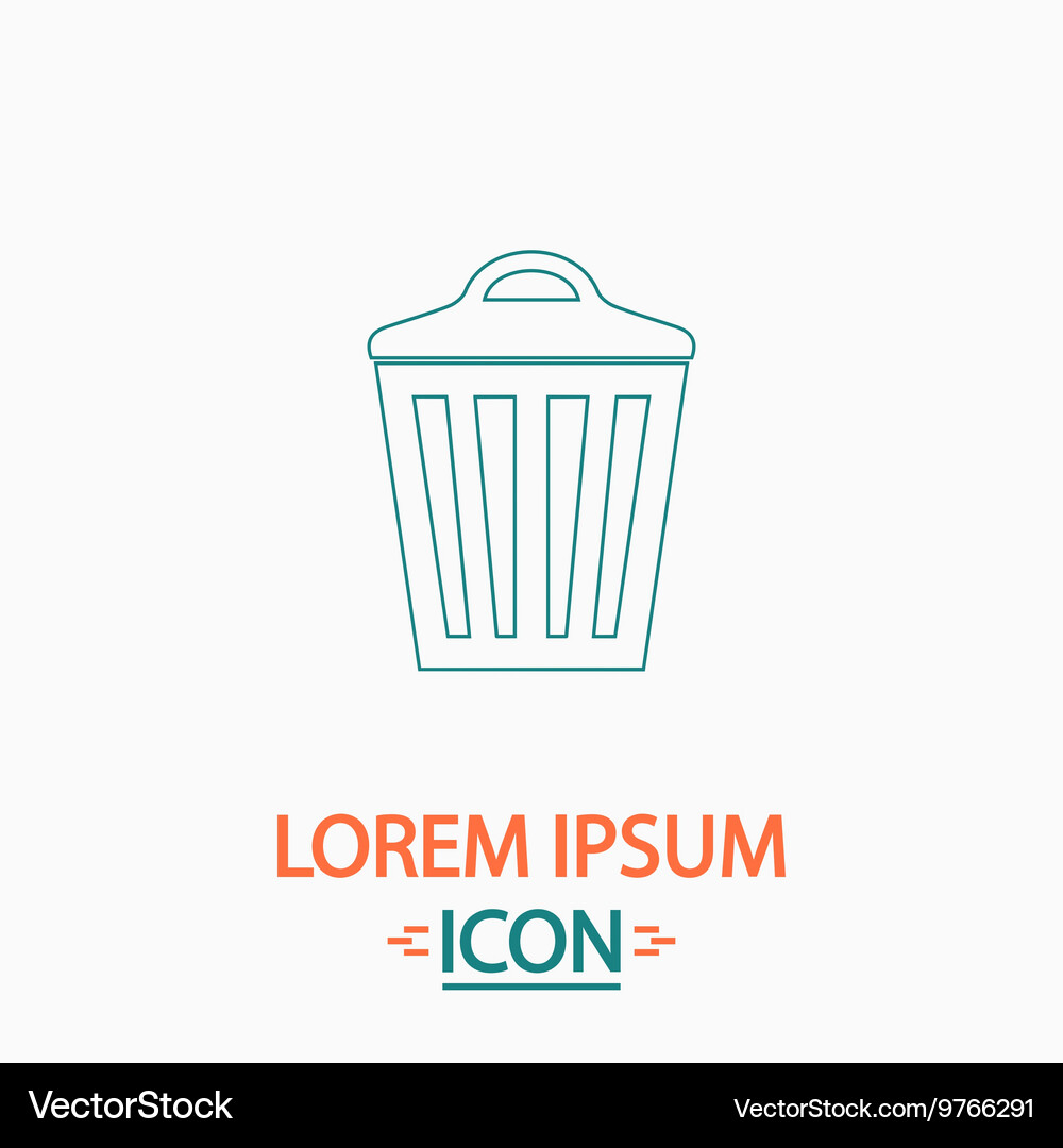Trash can computer symbol Trash can computer symbol Vector Image