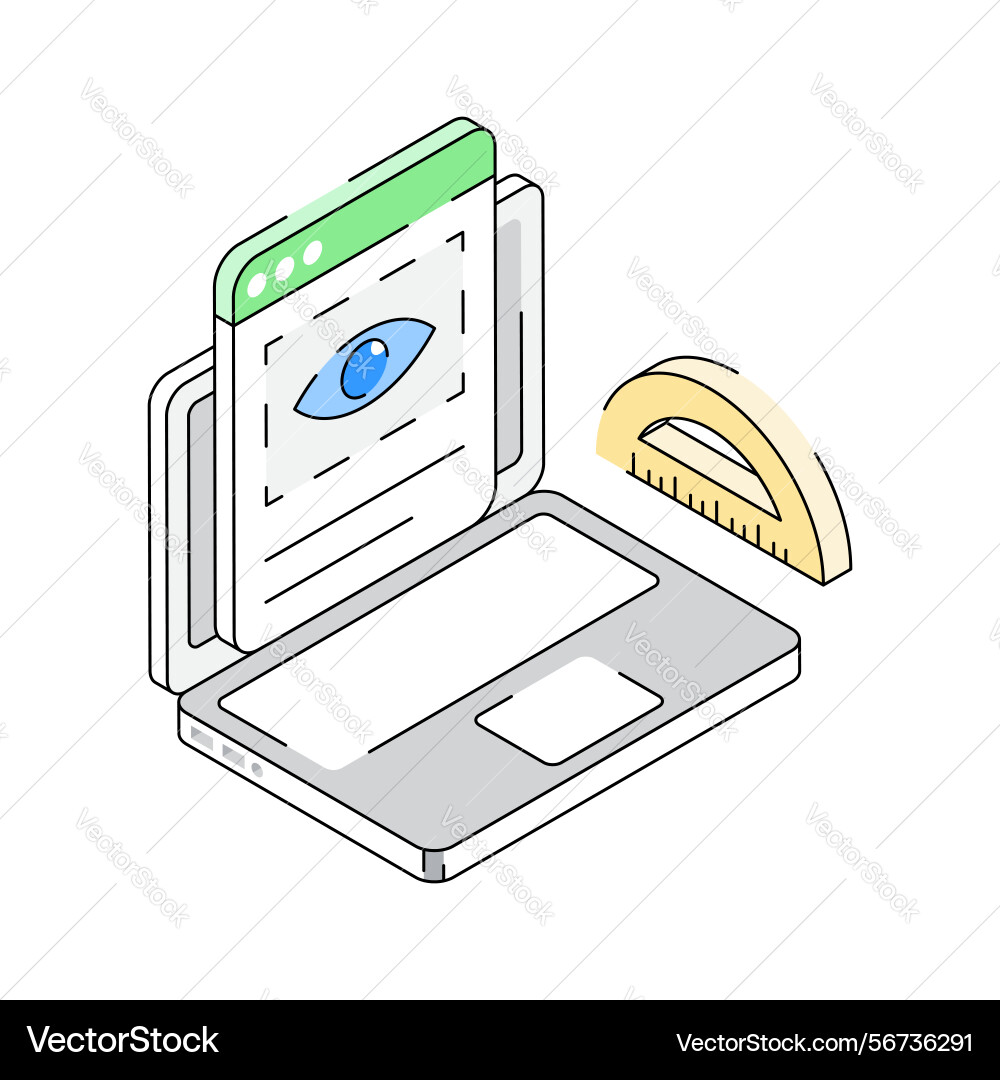 Web monitoring Vector Image
