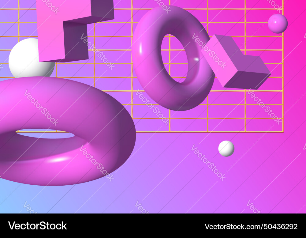 3d shapes or abstract design elements falling 3d shapes or abstract design elements falling Vector Image