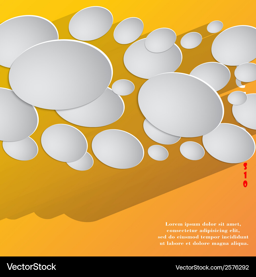 Abstract flat modern web button with long shadow Vector Image