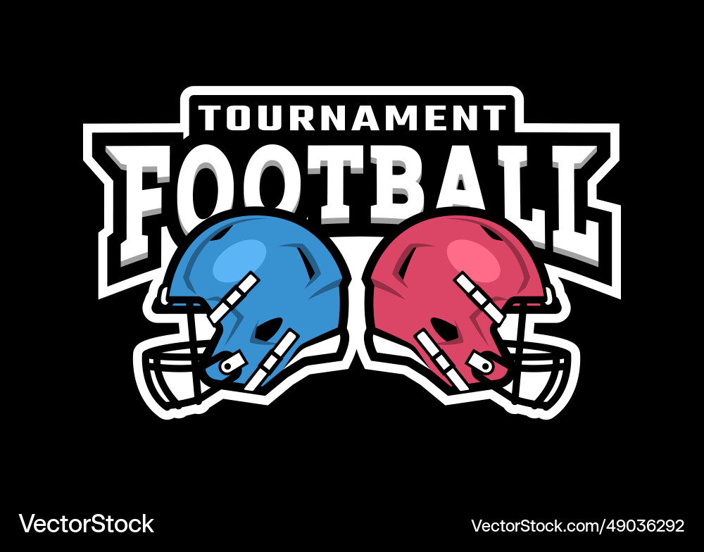American Football Helmets - Sport Logo vector image