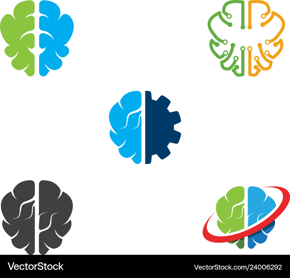 Brain Health Icon Vorlage Vektorbild