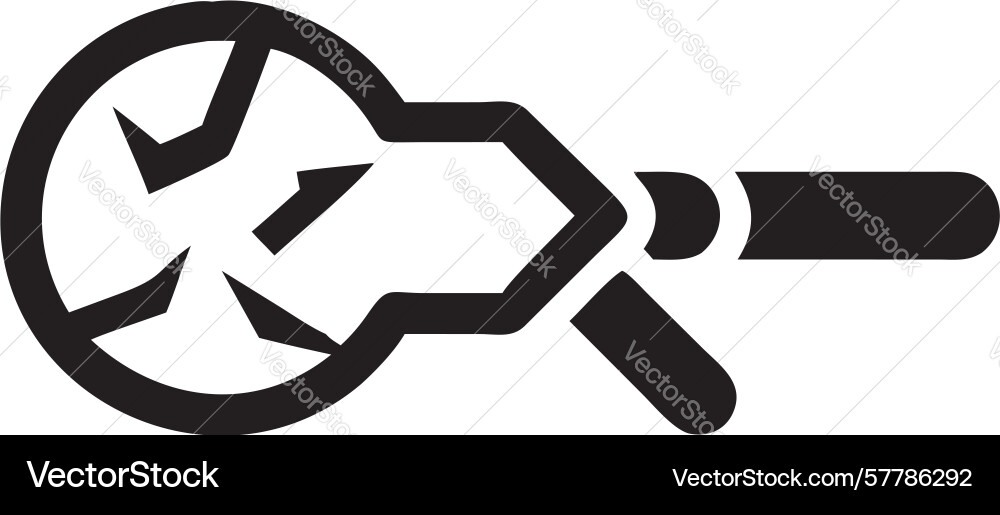 Broken key icon for access denied or security Vector Image
