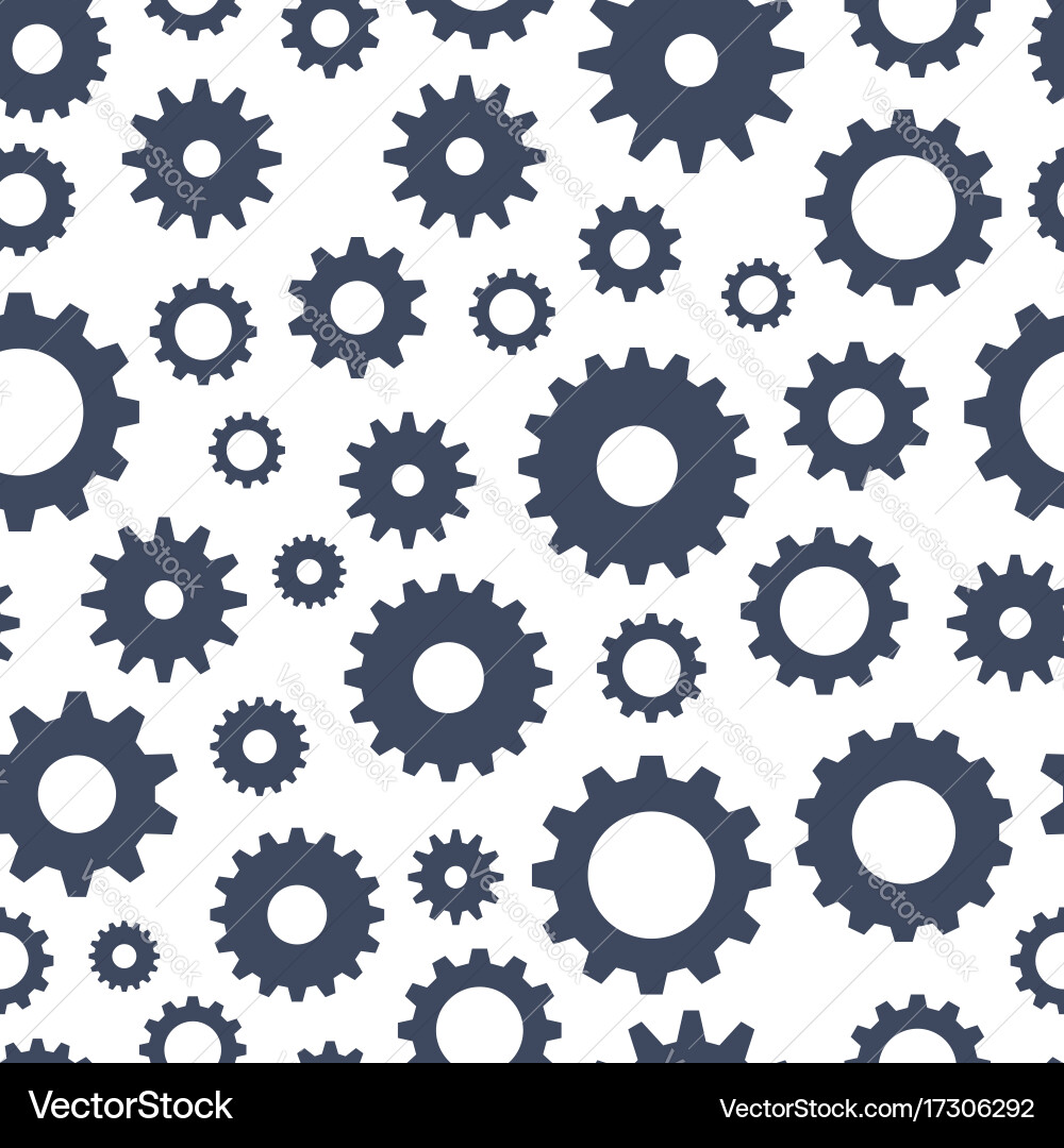 Cogs seamless pattern technical background vector image