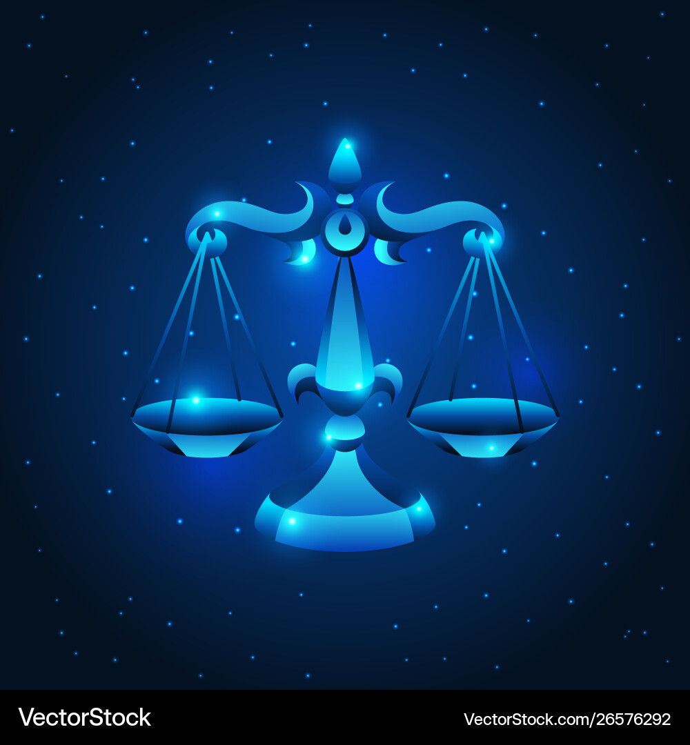 Libra Tierkreiszeichen blau Stern Horoskop Symbol Libra Tierkreiszeichen blau Stern Horoskop Symbol vektorbild