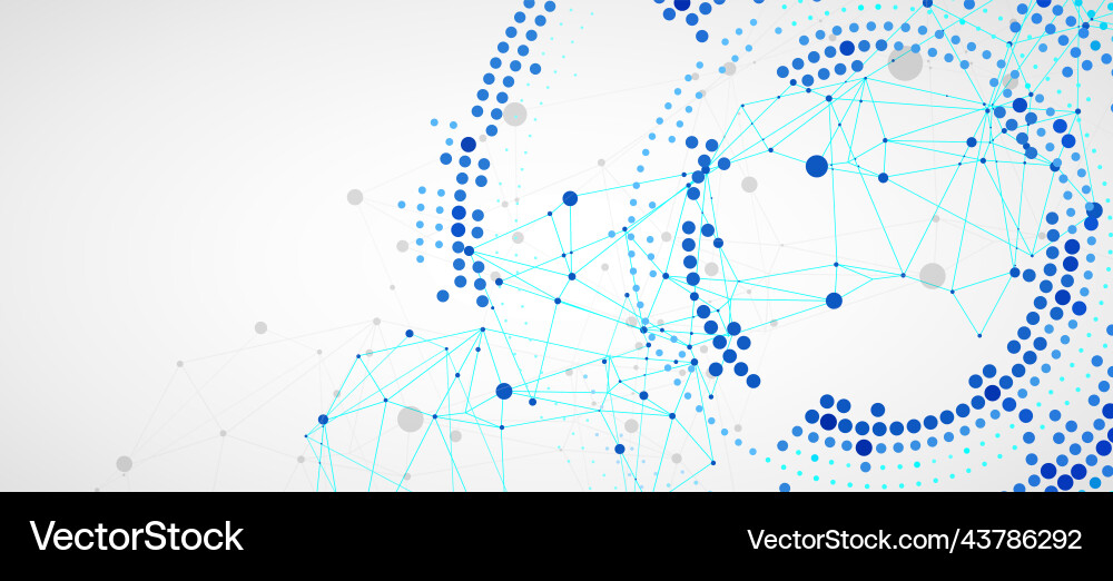 Polygonal science background with connecting dots Polygonal science background with connecting dots vector image