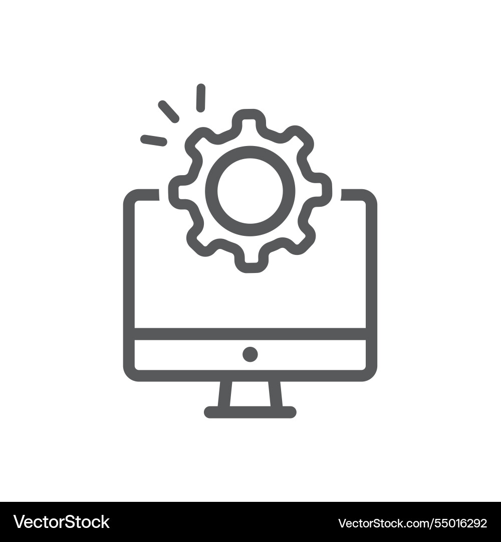 Software development design desktop servic Vector Image