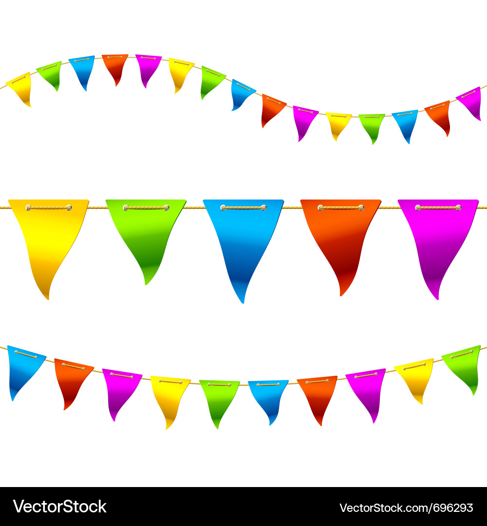 Bunting Flags Vektorbild