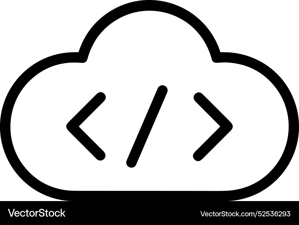 Cloud storage icon symbol image of the hosting Cloud storage icon symbol image of the hosting Vector Image