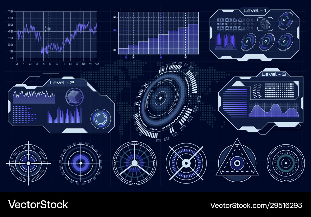 Futuristic HUD Interface Royalty Free Vector Image