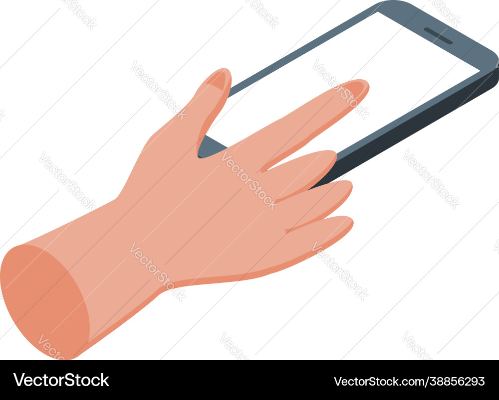 Touch Smartphone-Icon isometrisches Handtelefon Touch Smartphone-Icon isometrisches Handtelefon vektorbild
