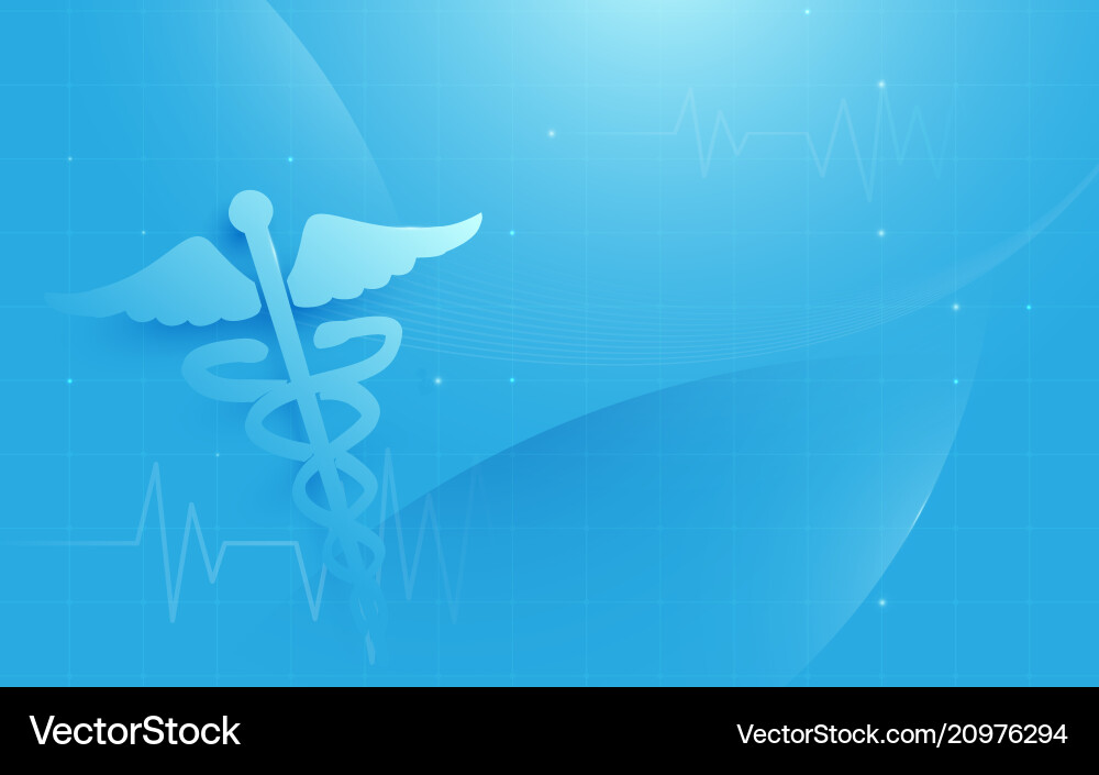 Caduceus Medical Abstract Background Vector Image