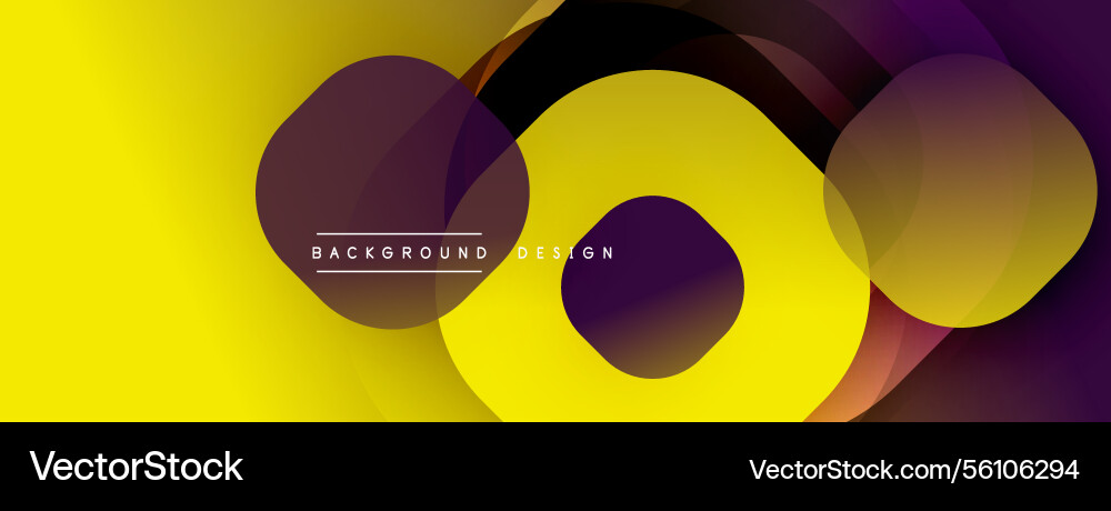 Circular abstract design with overlapping Vector Image