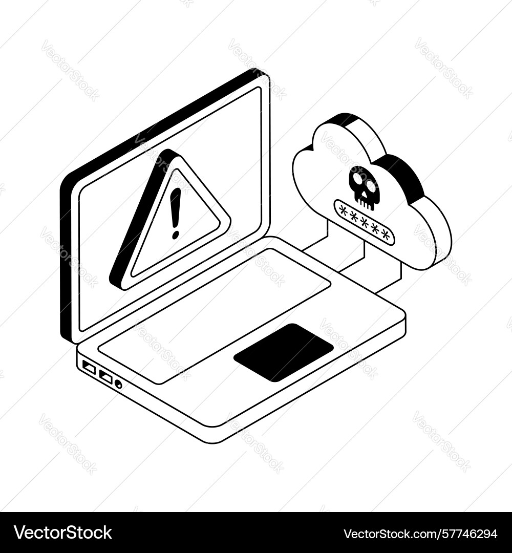 Cloud hacking Vector Image