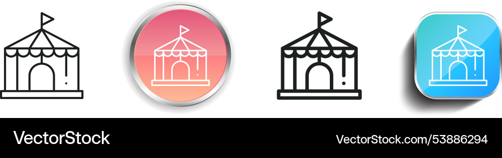 Fair icon thin linear regular and button style Fair icon thin linear regular and button style vector image