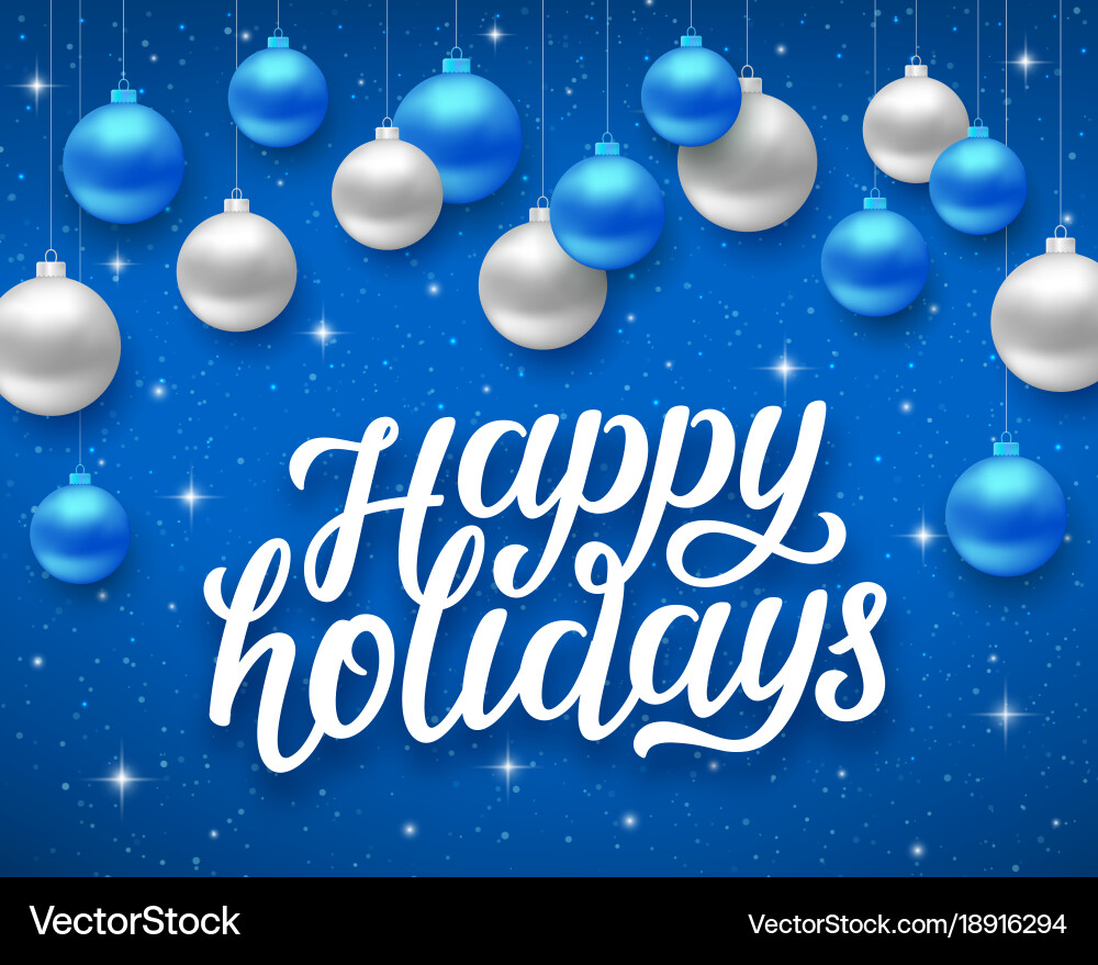 Festive Holiday Card with Script Text vector image