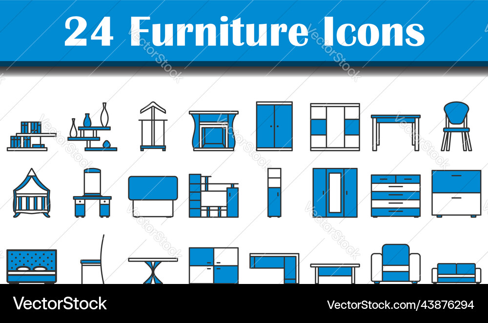 Furniture icon set Royalty Free Vector Image - VectorStock