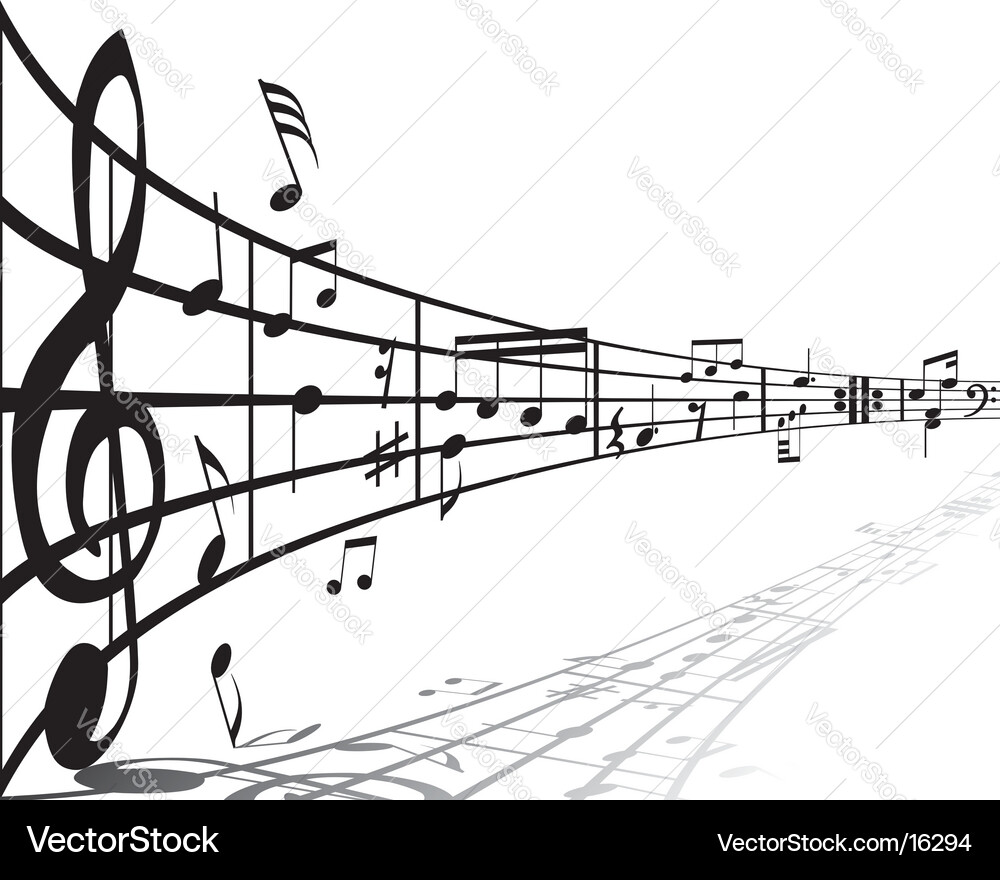 Musical Notes Flow vector image