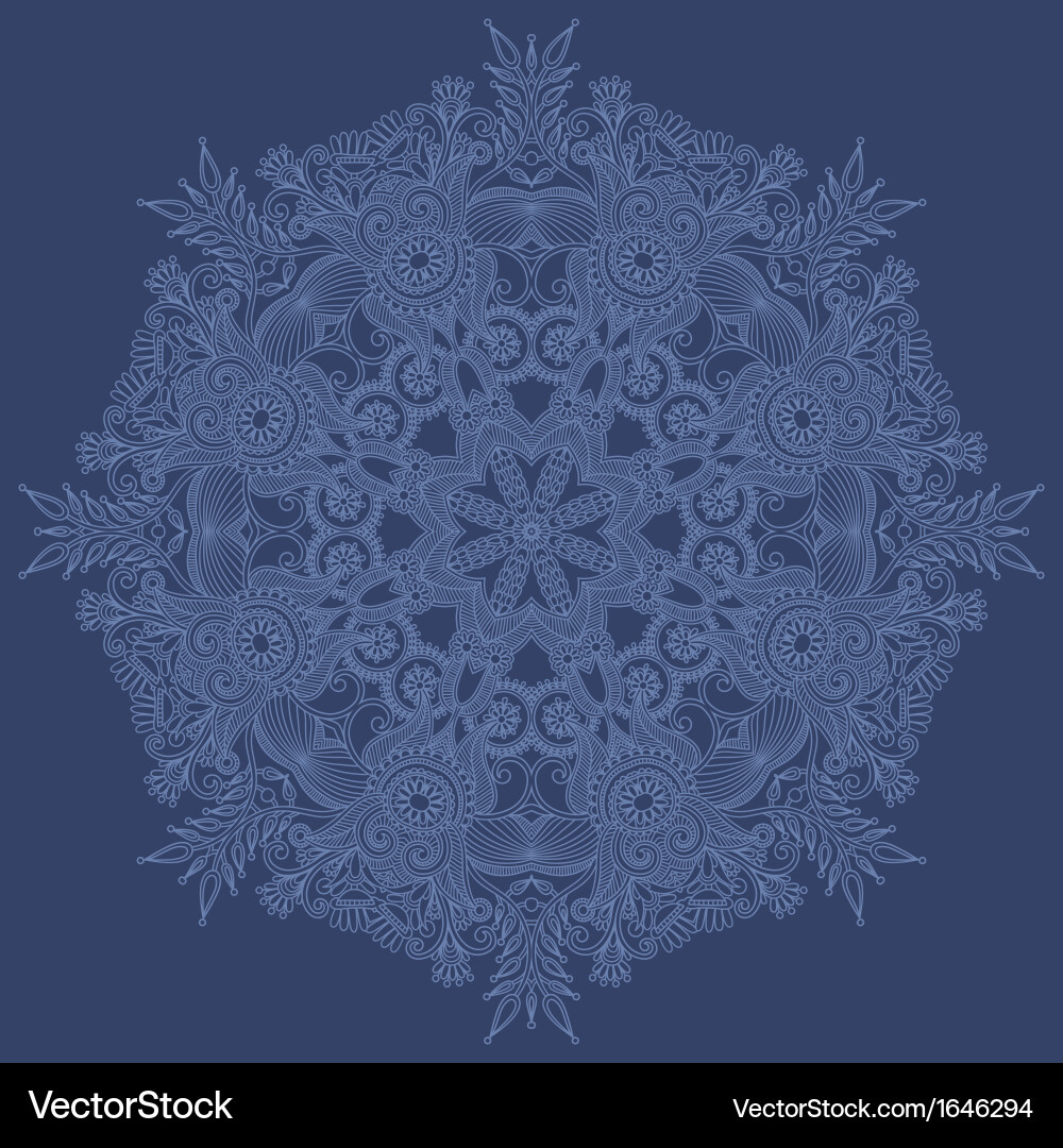 Ornate snowflake Vector Image