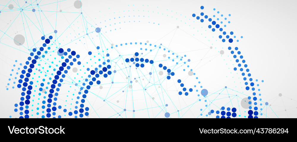 Polygonal science background with connecting dots Polygonal science background with connecting dots vector image