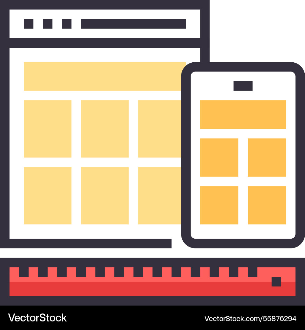Responsive design Responsive design vector image
