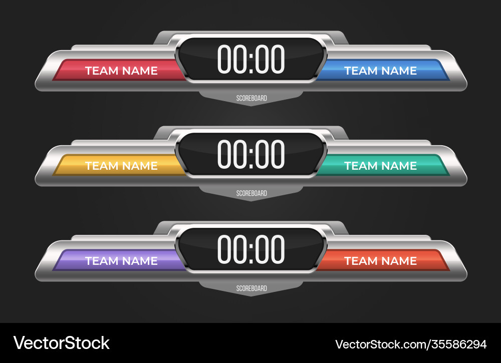 Scoreboard Vorlagen Set Scoreboard Vorlagen Set vektorbild