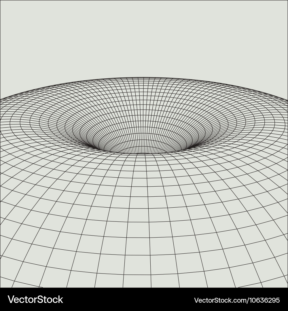 Abstract 3d illuminated distorted mesh sphere vector image