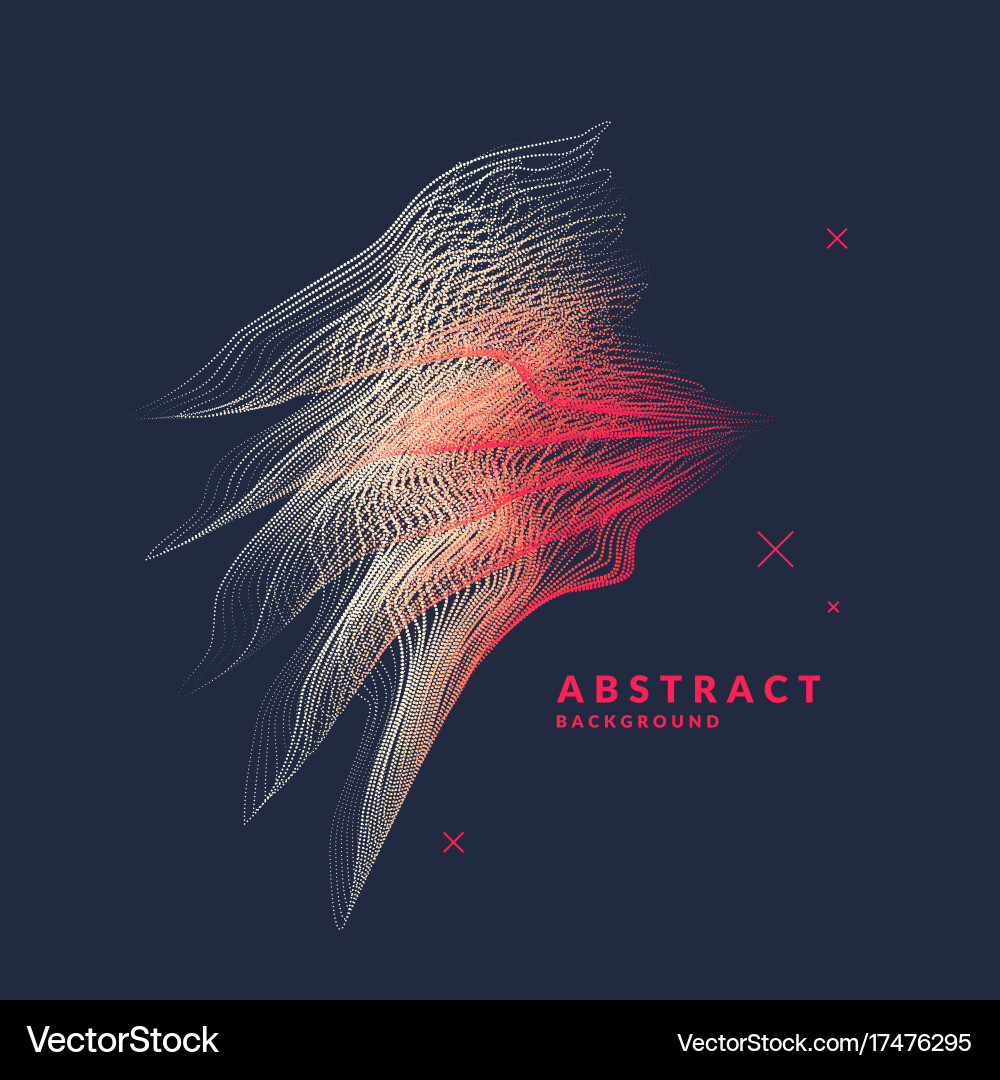 Abstract background with dynamic waves vector image