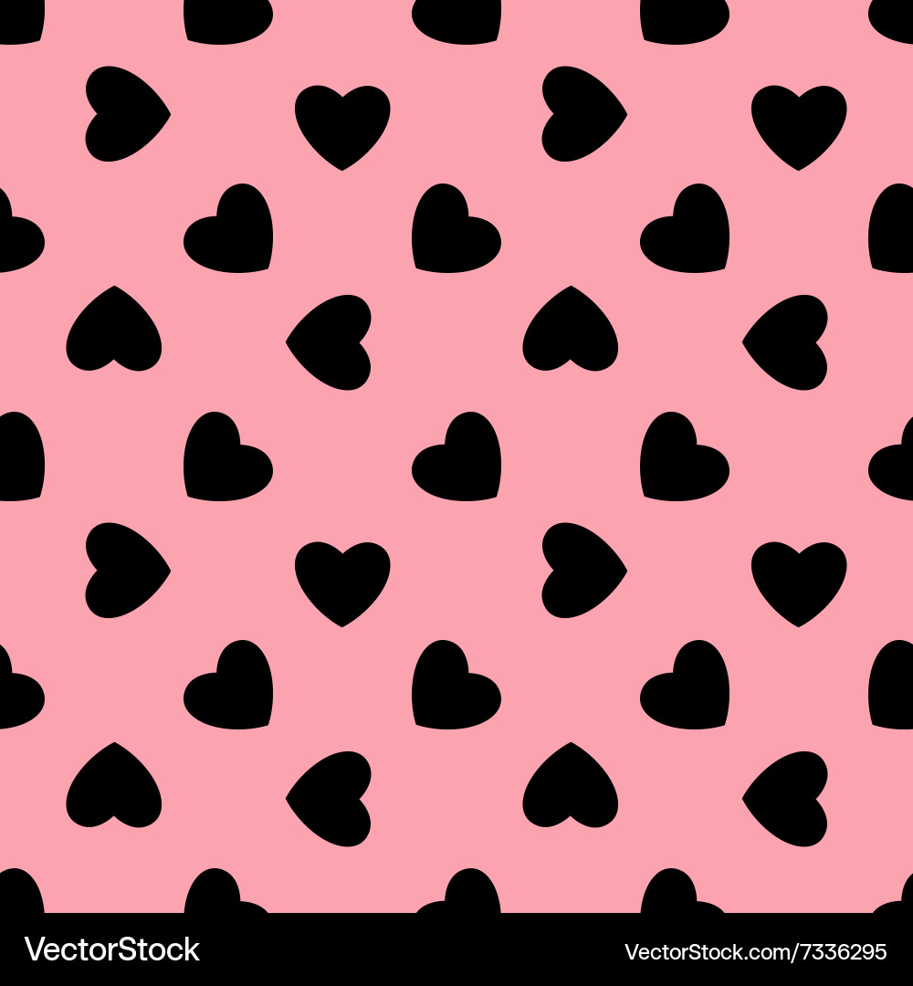 Beautiful seamless pattern with hearts vector image
