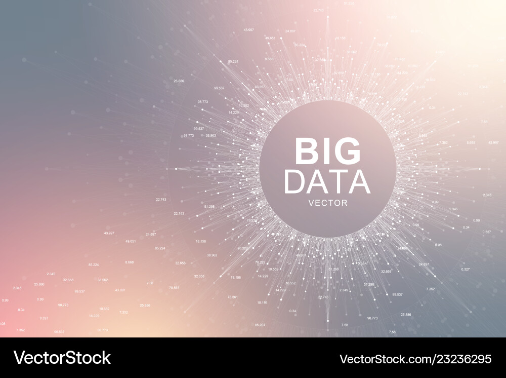 Big data visualization graphic abstract vector image