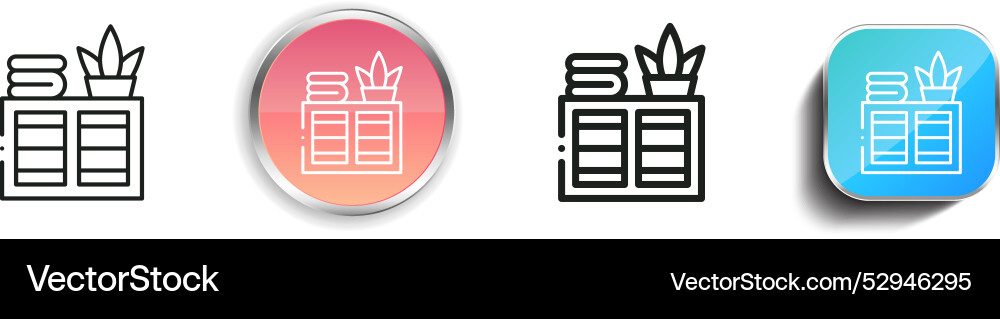 Closet icon thin linear regular and button style vector image