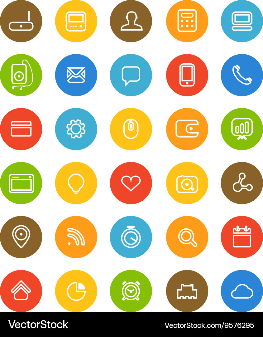 Different simple web navigation pictograms vector image