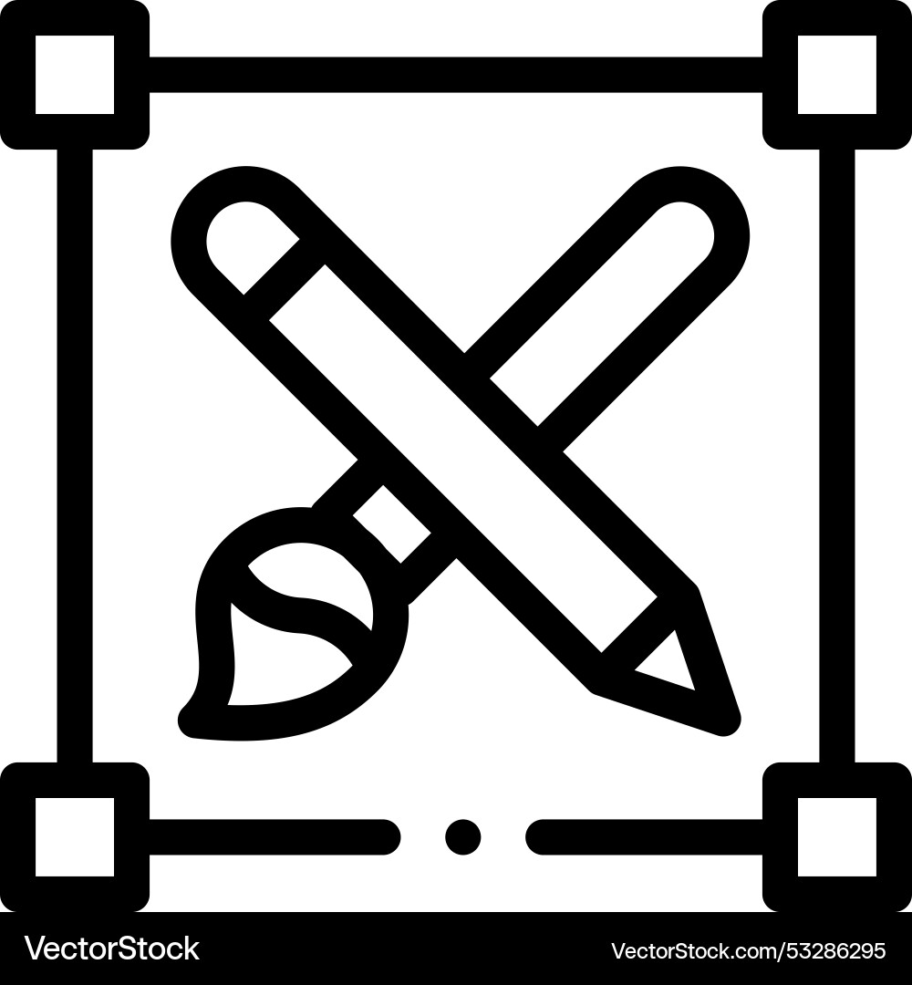 Edit tools icon thin linear style design isolated Edit tools icon thin linear style design isolated vector image